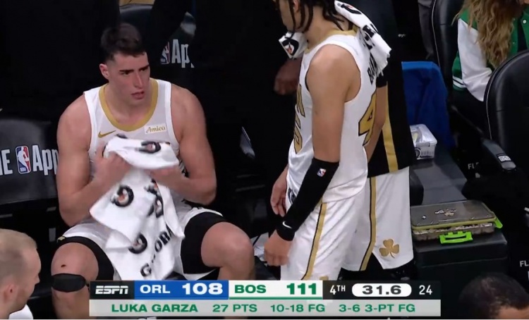 真正的卢卡！加尔扎转身就投高难度三分命中 27分创生涯新高